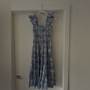 Hill House Blue and White Floral Maxi Dress
